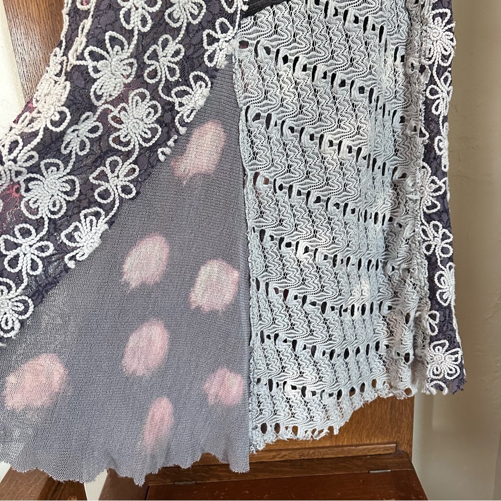 Anthropologie Aratta Silent Journey Black and Gray Patchwork Maxi Skirt - Picture 6 of 11